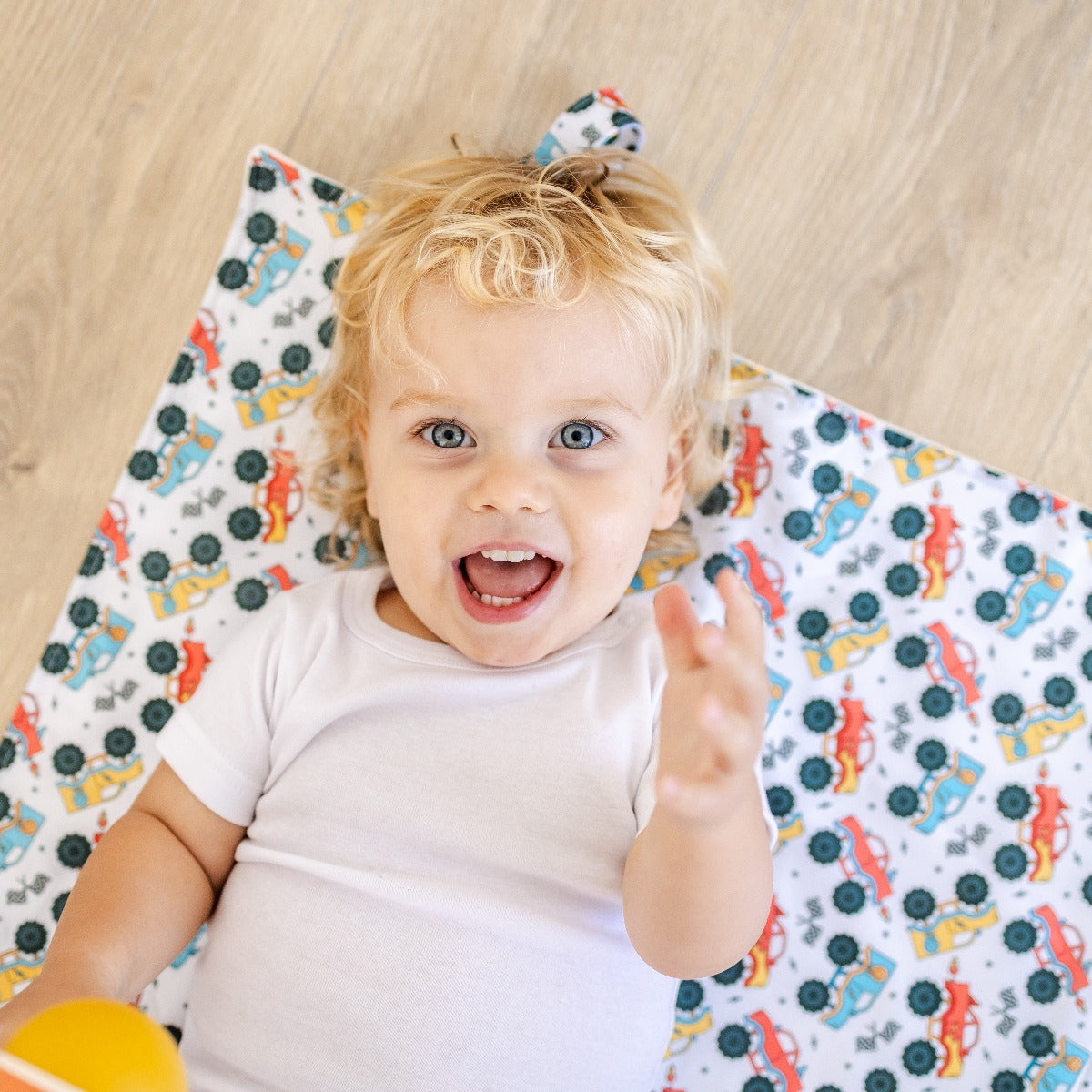 Bear & Moo Reusable Change Mat | Demolition Derby print