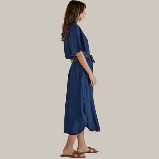 Betty Basics Dresden Lyocell Dress | Dark Indigo available at Bear & Moo