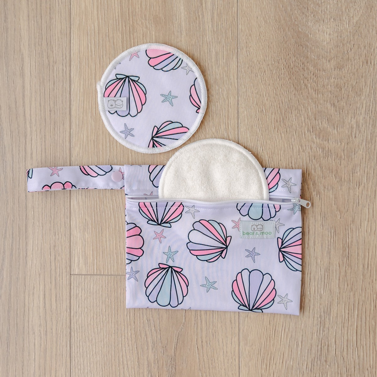 Bear & Moo Mini Wet Bag | Reusable Water Resistant Bag | Nappy Bag