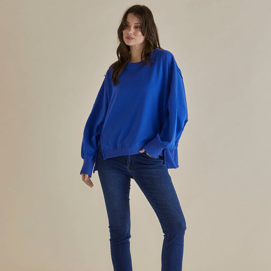 Betty Basics Mykie Jumper | Blue available at Bear & Moo