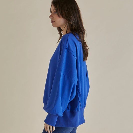 Betty Basics Mykie Jumper | Blue available at Bear & Moo