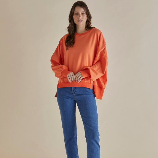 Betty Basics Mykie Jumper in Orange available at Bear & Moo