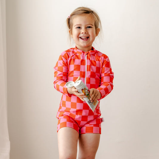 Bear & Moo Emerson Swimsuit | Raspberry Slice | Kids Togs available at Bear & Moo