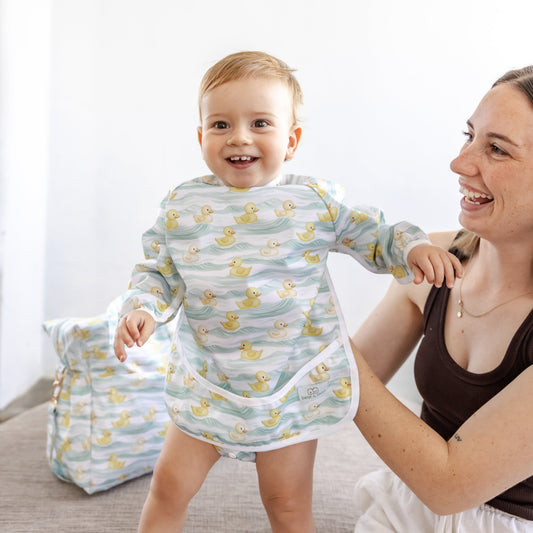 Sleeved Bib | Lucky Ducks