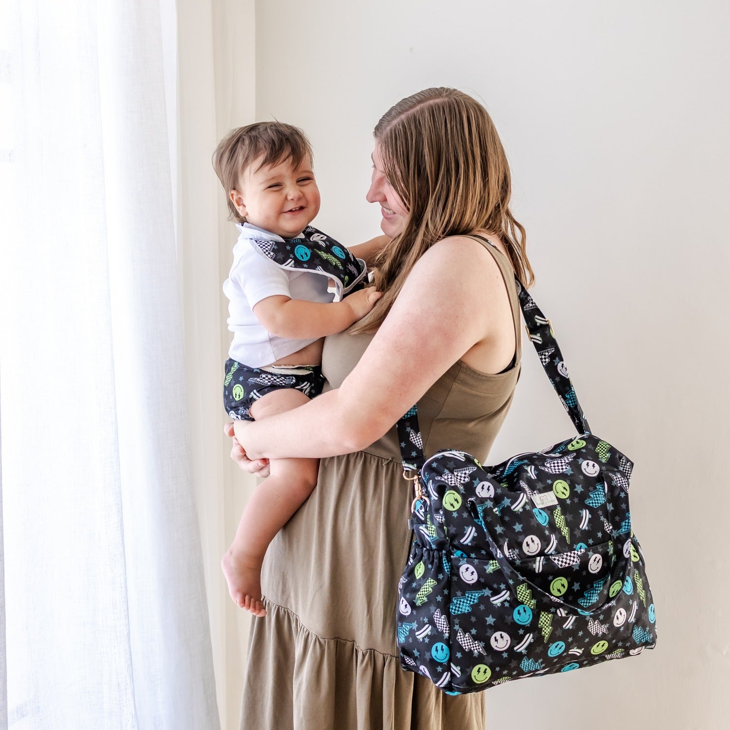 Bear & Moo Reusable Day Bags | Nappy Bags | Too Cool print