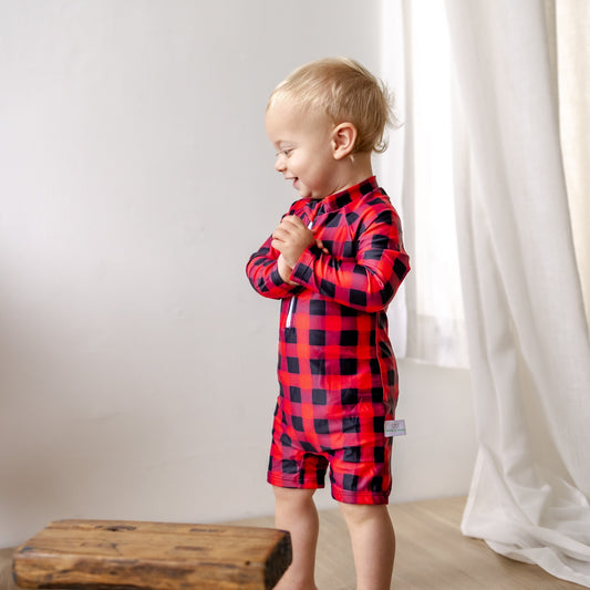 Bear & Moo Emerson Swimsuit | Kids Togs | Gumboot Gingham