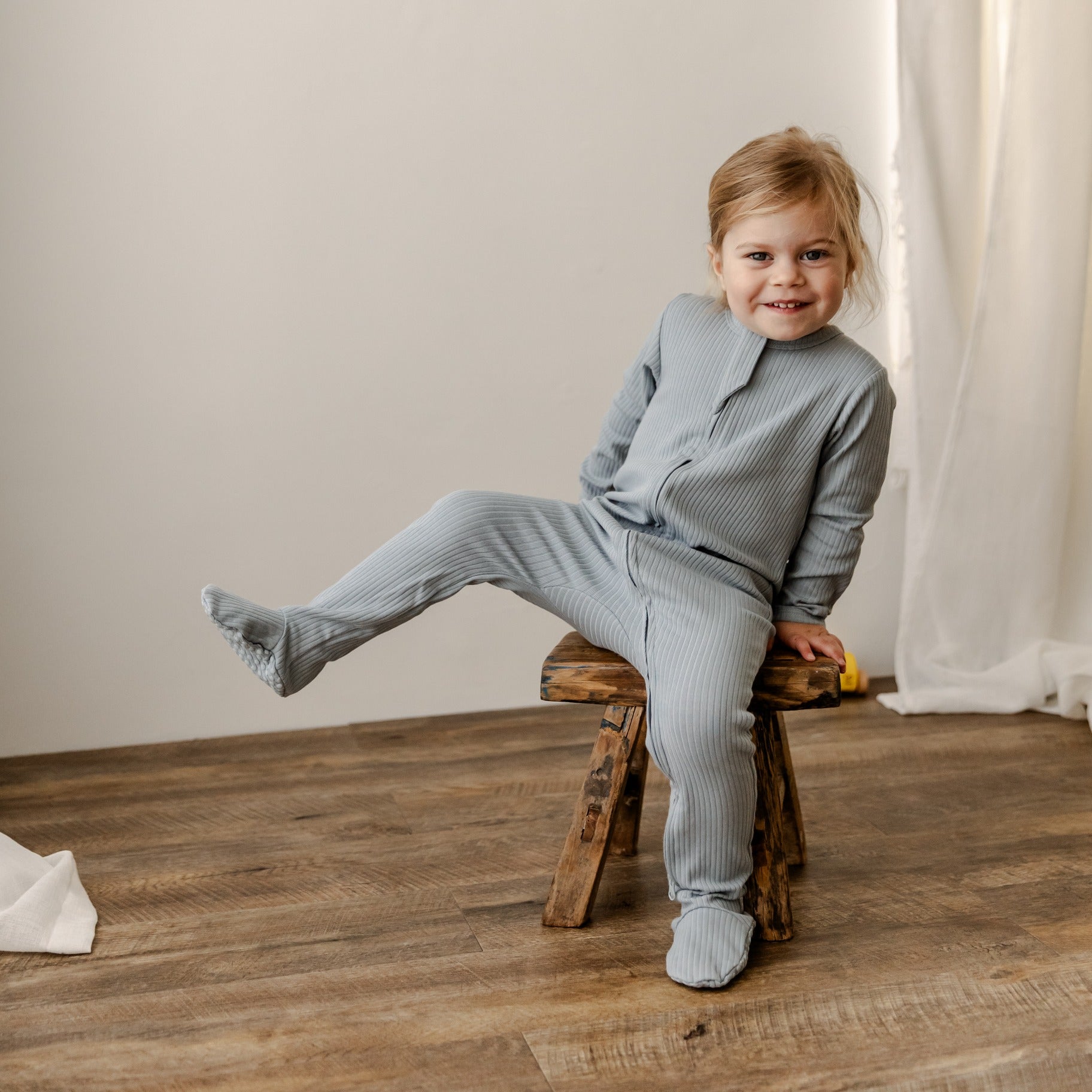 Hello Poppet Original Ribbed All in One Long Sleeve from Bear & Moo