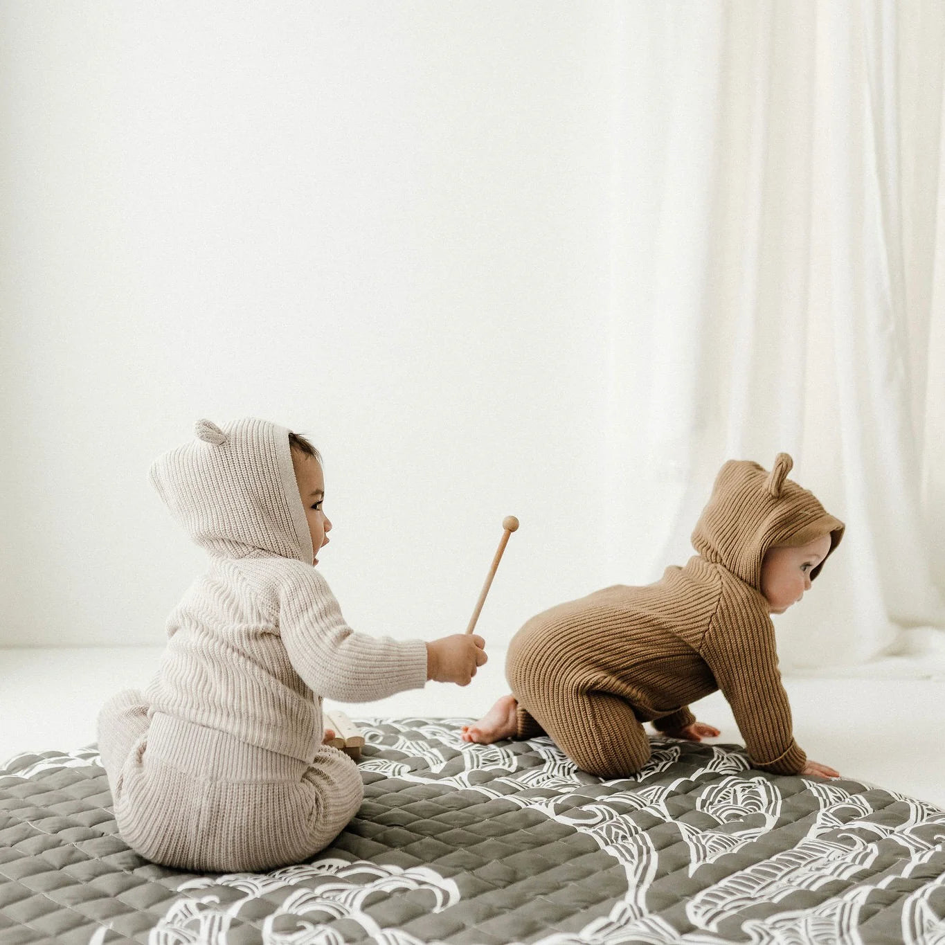 BO & KO Baby Māori Inspired Playmat | Olive available at Bear & Moo