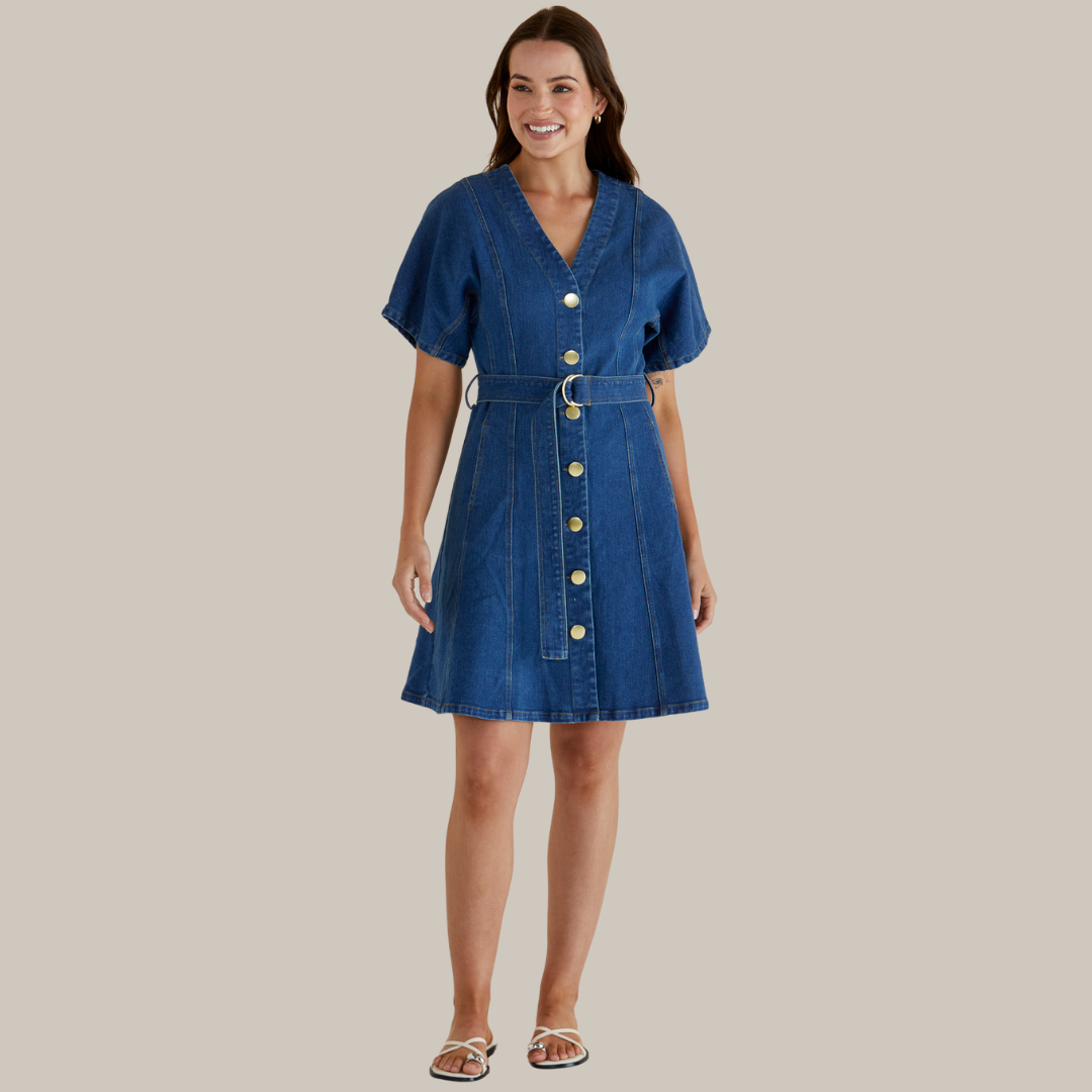 Betty Basics Fiori Denim Dress available at Bear & Moo