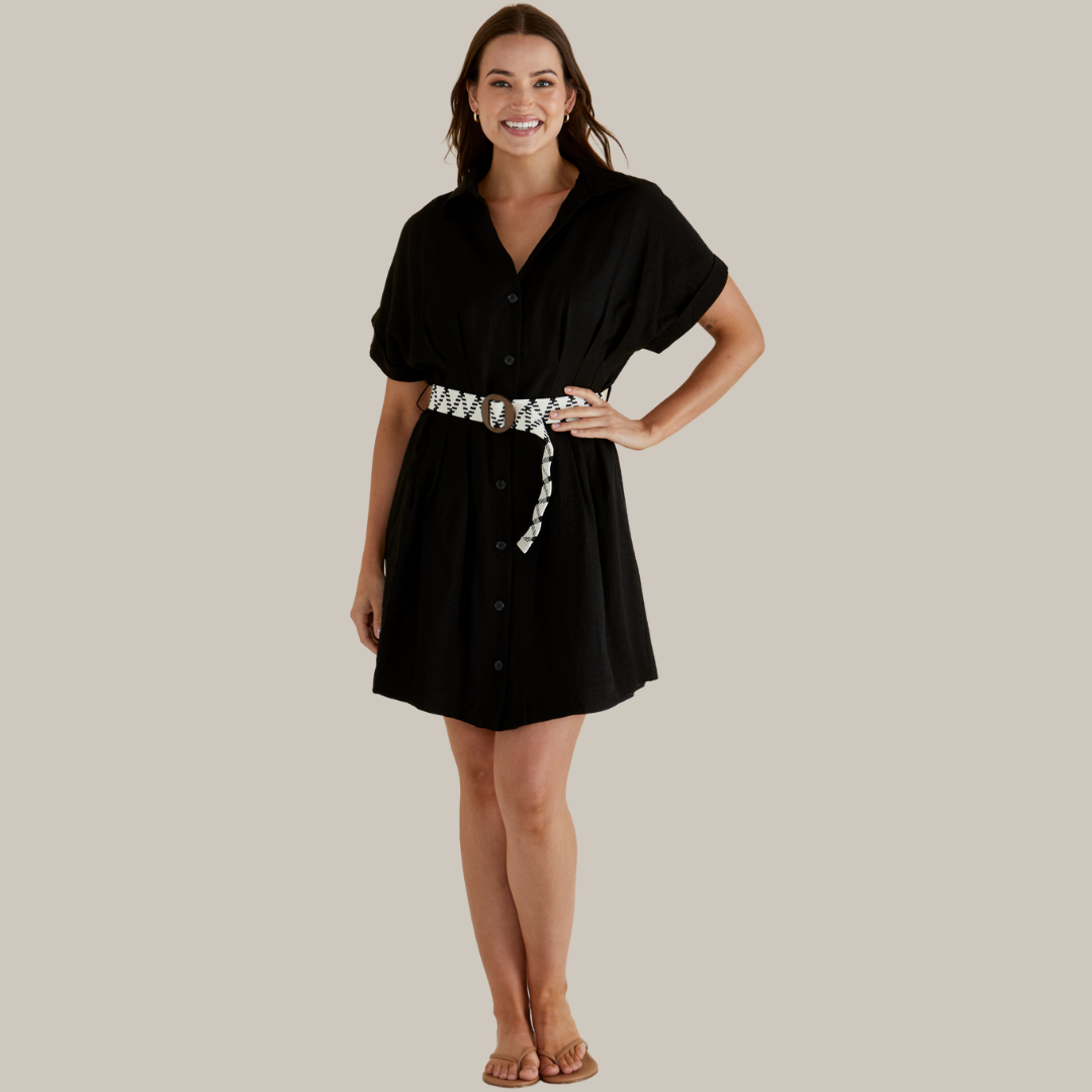 Betty Basics Archer Dress | Black available at Bear & Moo