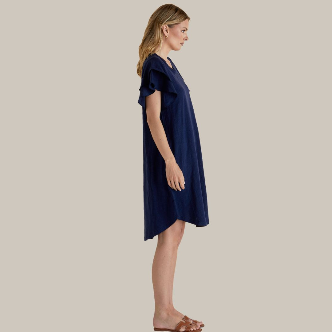 Betty Basics Sydney Tee Dress | Navy available at Bear & Moo
