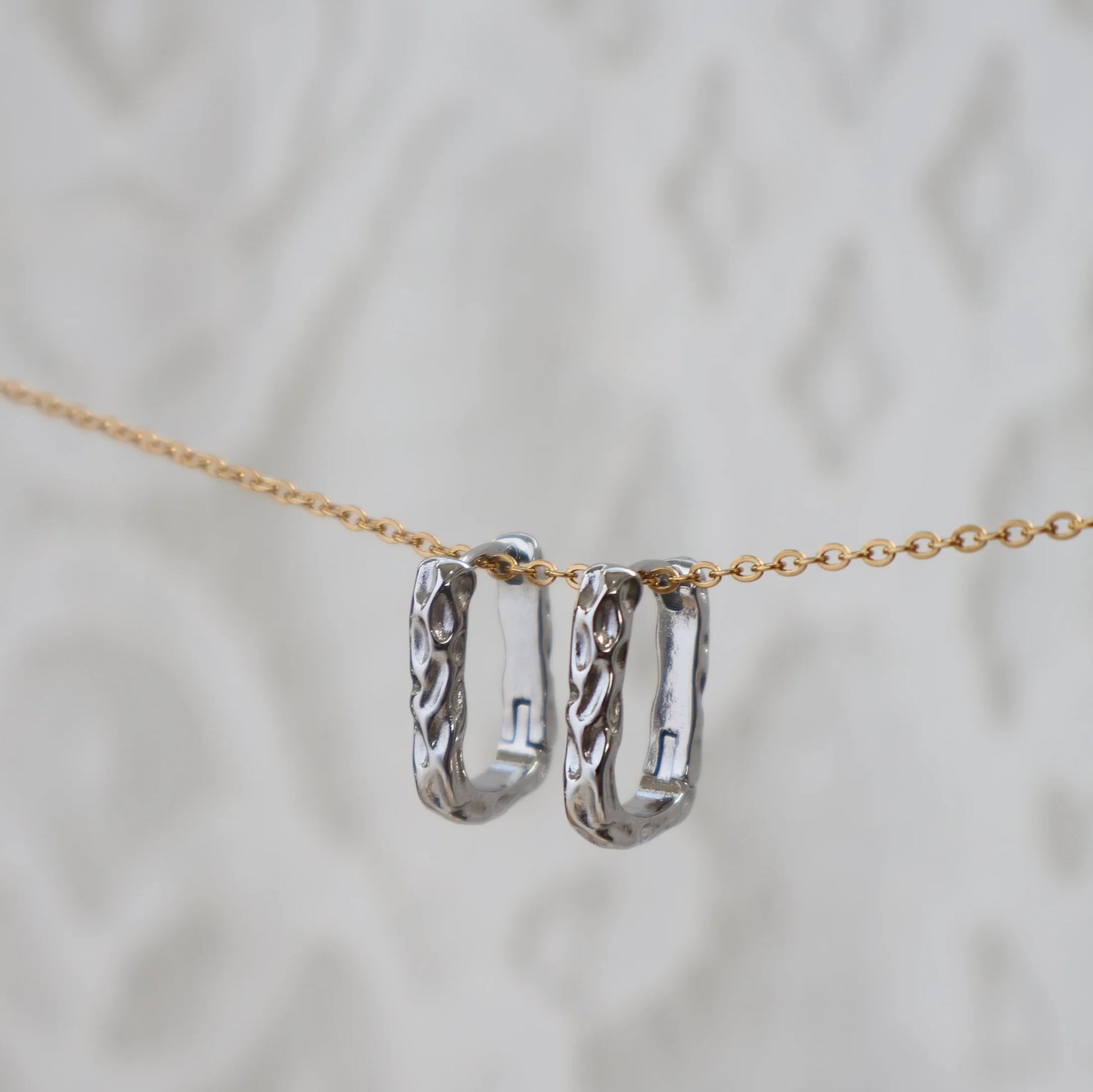 Katyb Jewellery Crater Hoop Earrings available at Bear & Moo in Gold and Silver