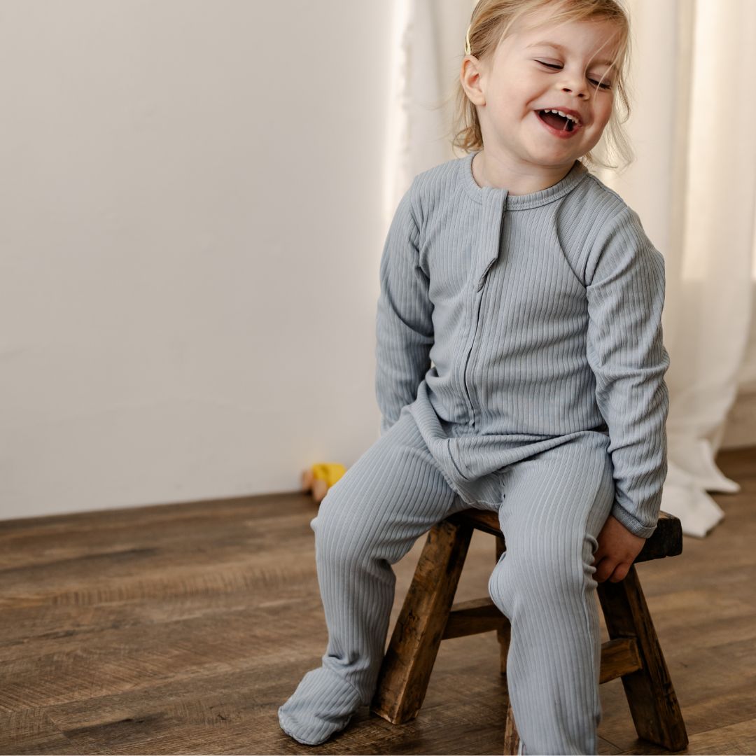 Hello Poppet Original Ribbed All in One | Longsleeve available at Bear & Moo