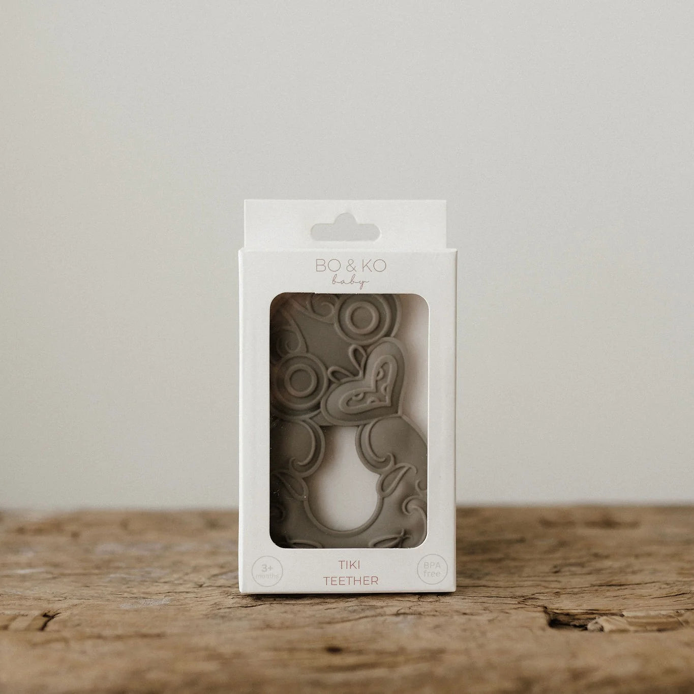 BO & KO Baby Tiki Teether | Olive available at Bear & Moo