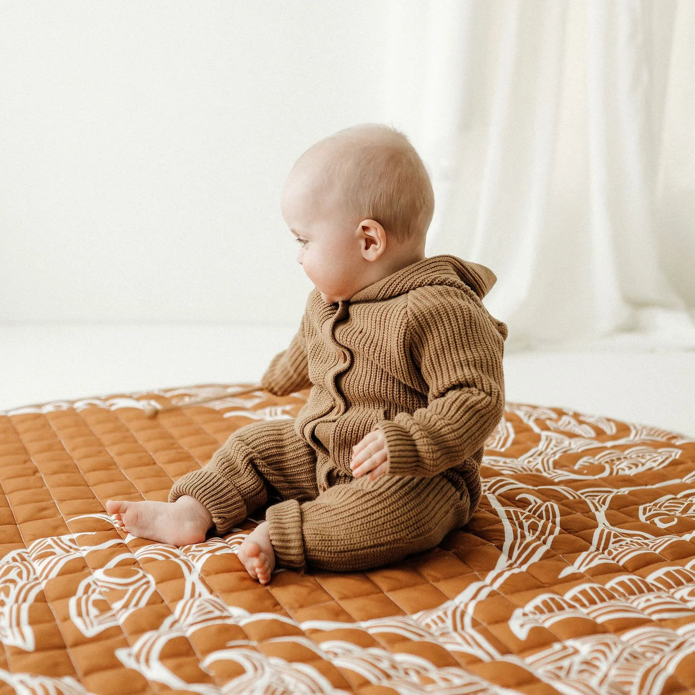 BO & KO Baby Māori Inspired Playmat | Rust available at Bear & Moo