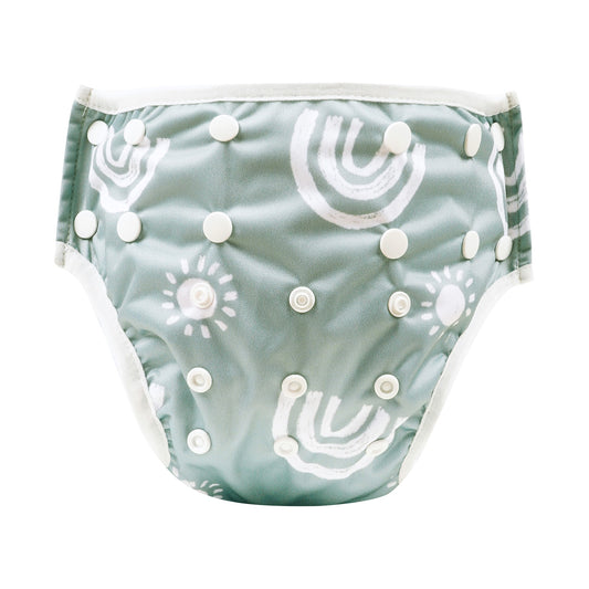 Bear & Moo Reusable Swim Nappy | After the Rain print 