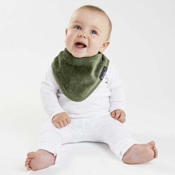 Mum2Mum Bandana Bib in Olive available at Bear & Moo