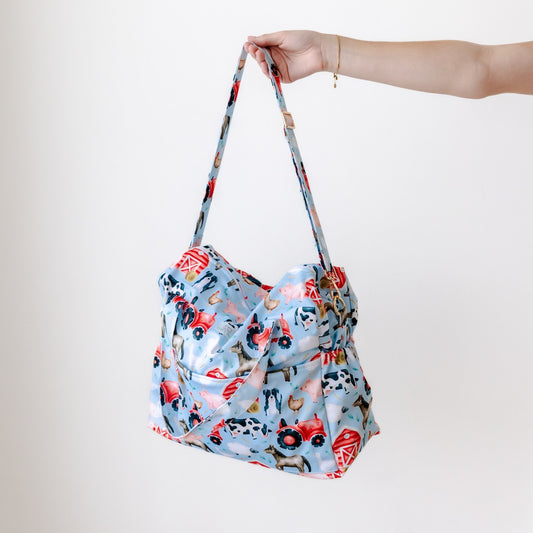 Bear & Moo Reusable Day Bags | Nappy Bags | Daisy Gingham print