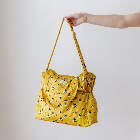 Bear & Moo Reusable Day Bags | Nappy Bags | Busy Bees print