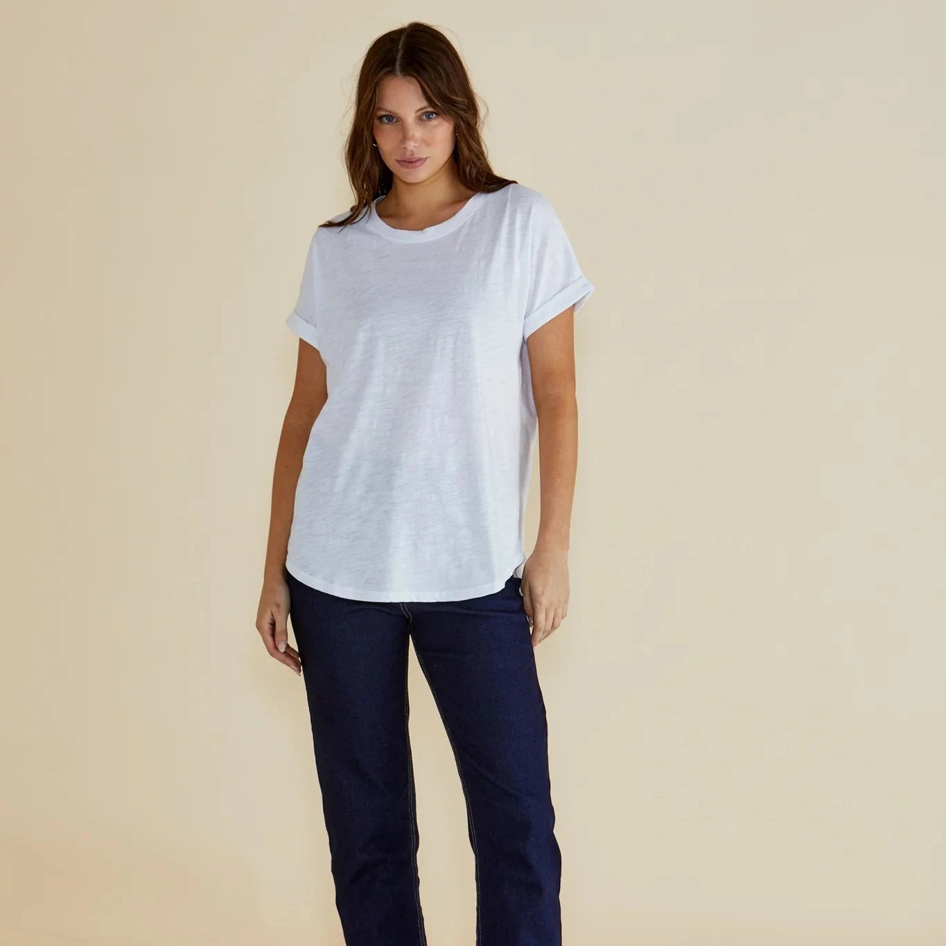 Betty Basics Hailey Short Sleeve Tee | White available at Bear & Moo