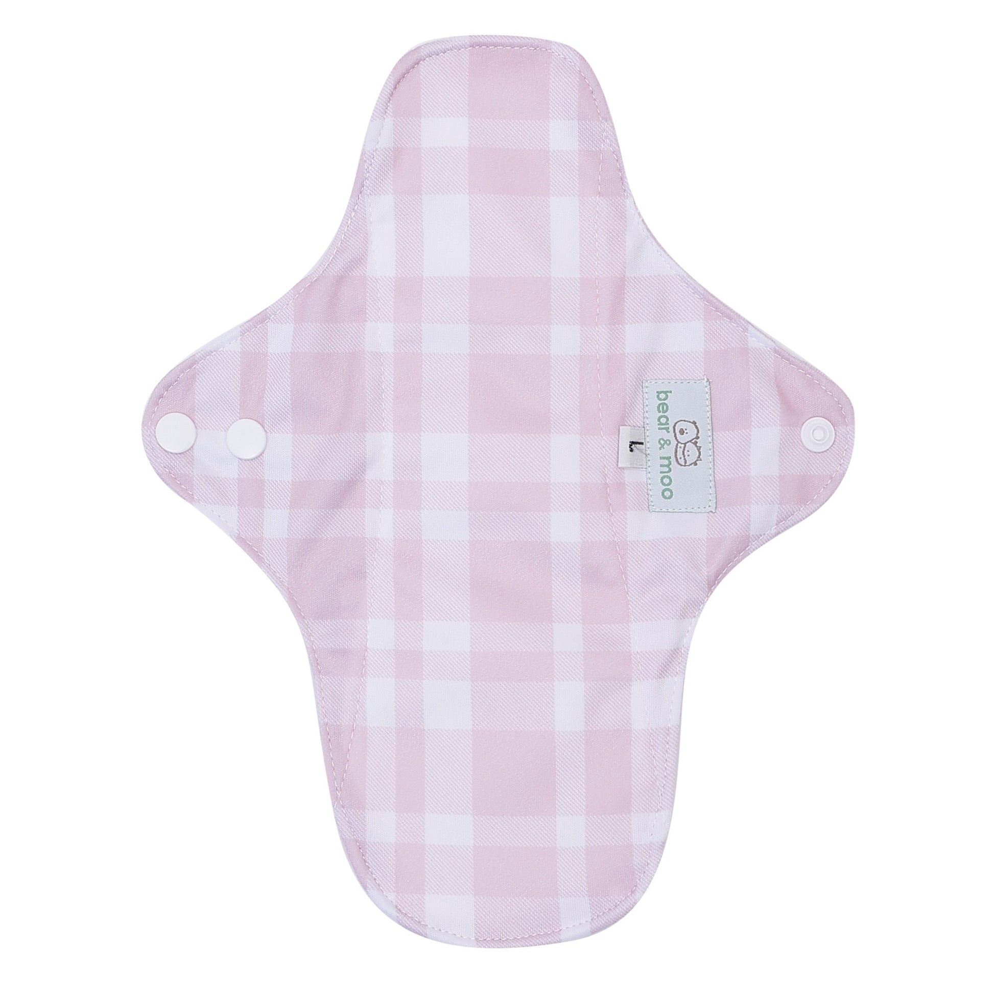 Bear & Moo Large Reusable Sanitary Pad | Blush Gingham