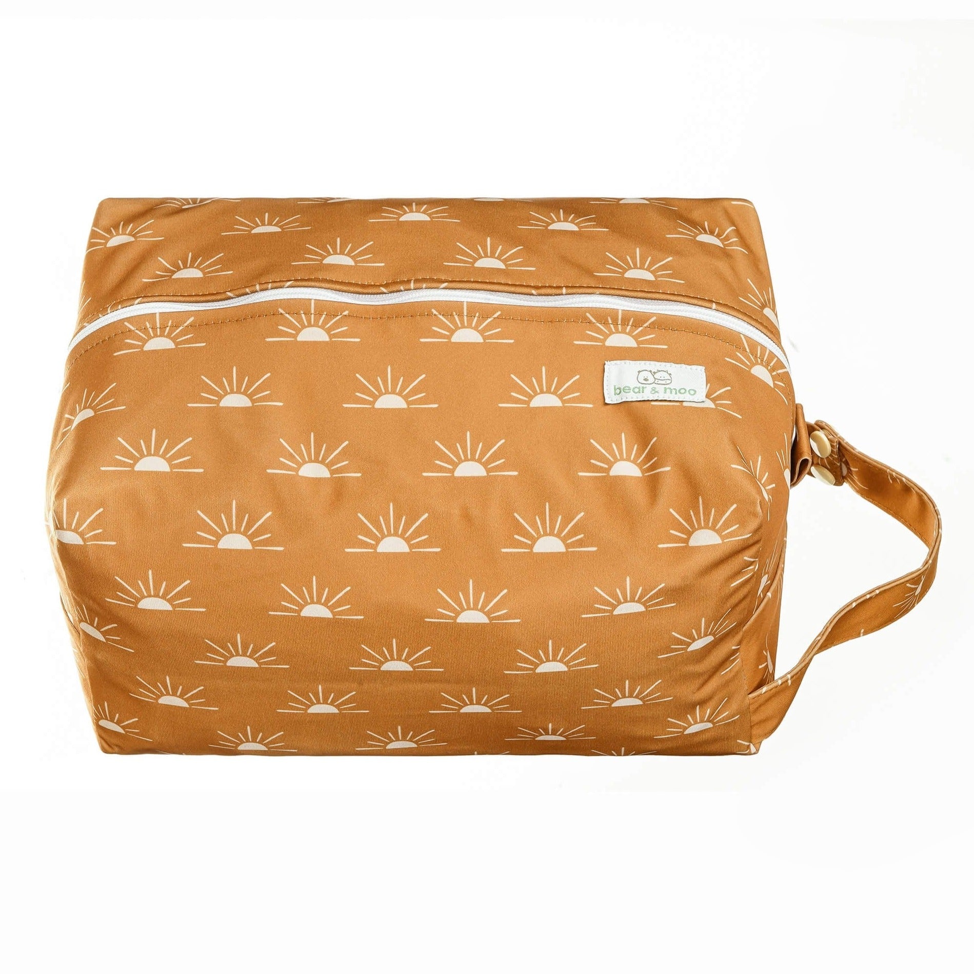 Bear & Moo Nappy Pod | Waterproof Baby Bag in Boho Sunrise Print