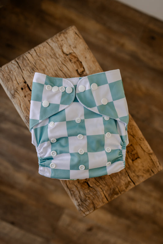 Checkerboard Cloth Nappy | One Size Fits Most