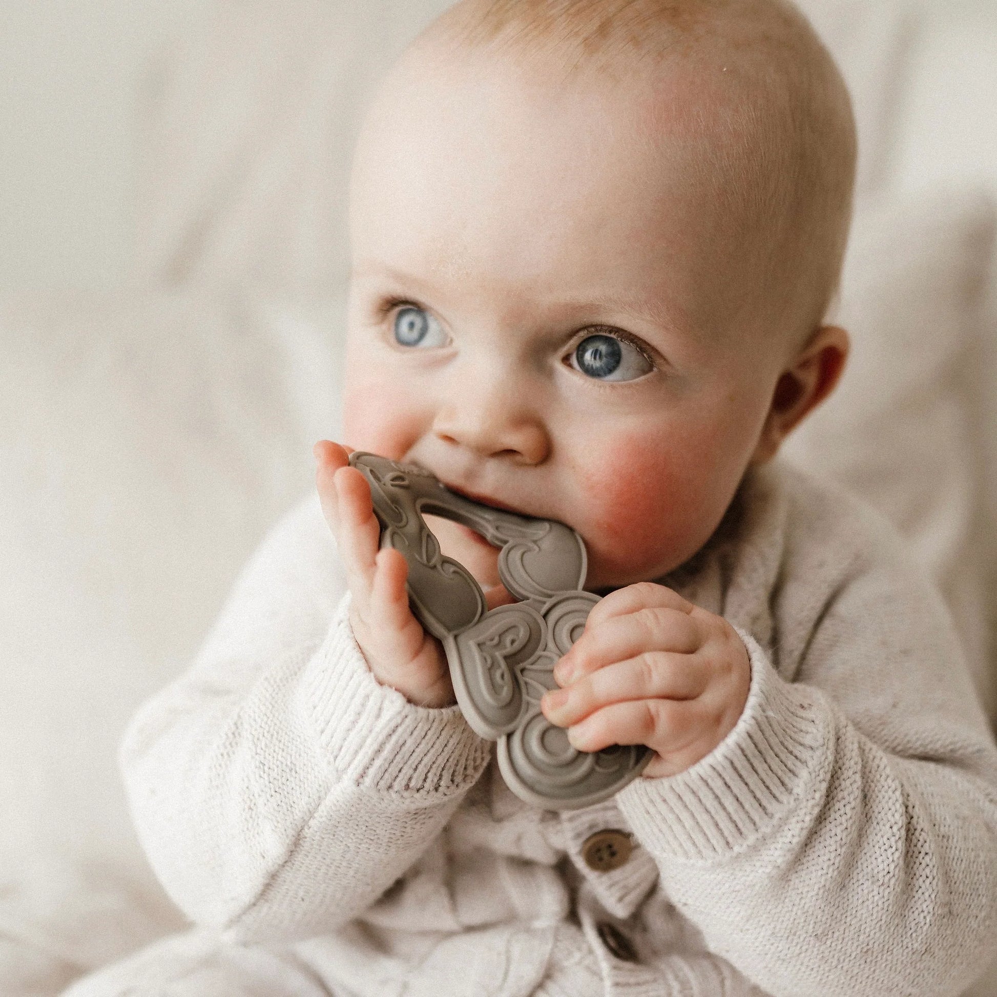 BO & KO Baby Tiki Teether | Olive available at Bear & Moo