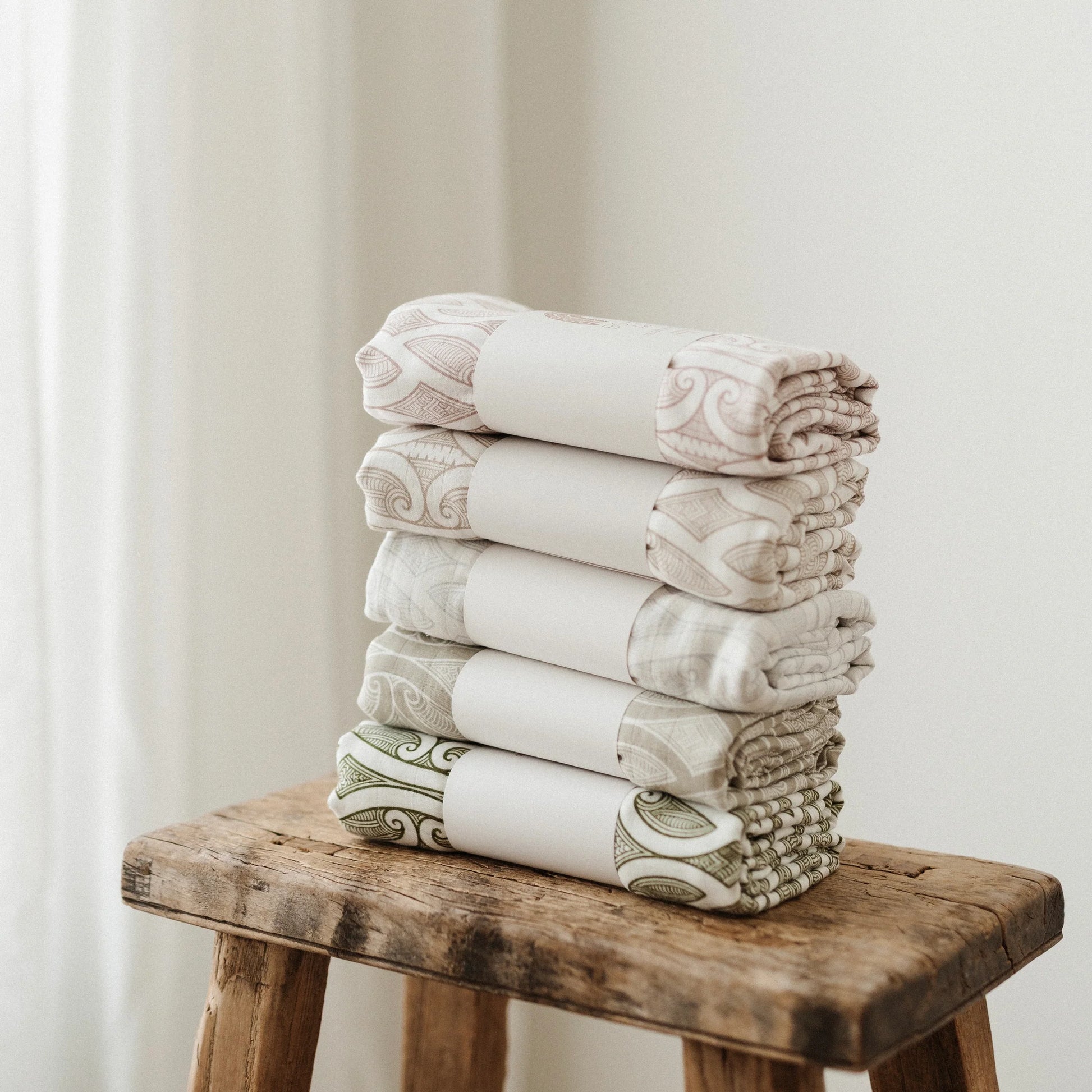 BO & KO Baby Te Pātiki Pēpi Wrap in Mauve available at Bear & Moo