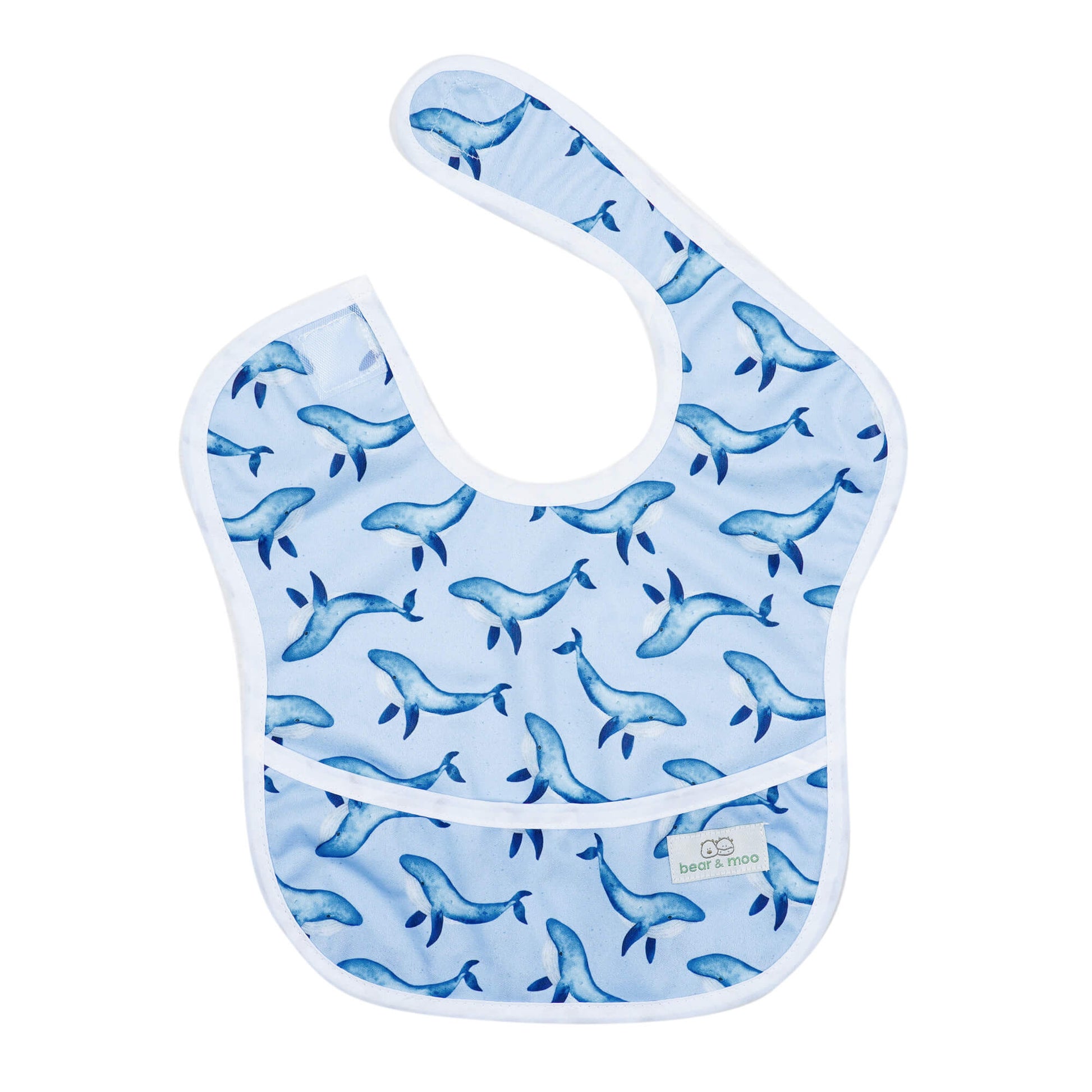 Bear & Moo Classic Bib in Fin print