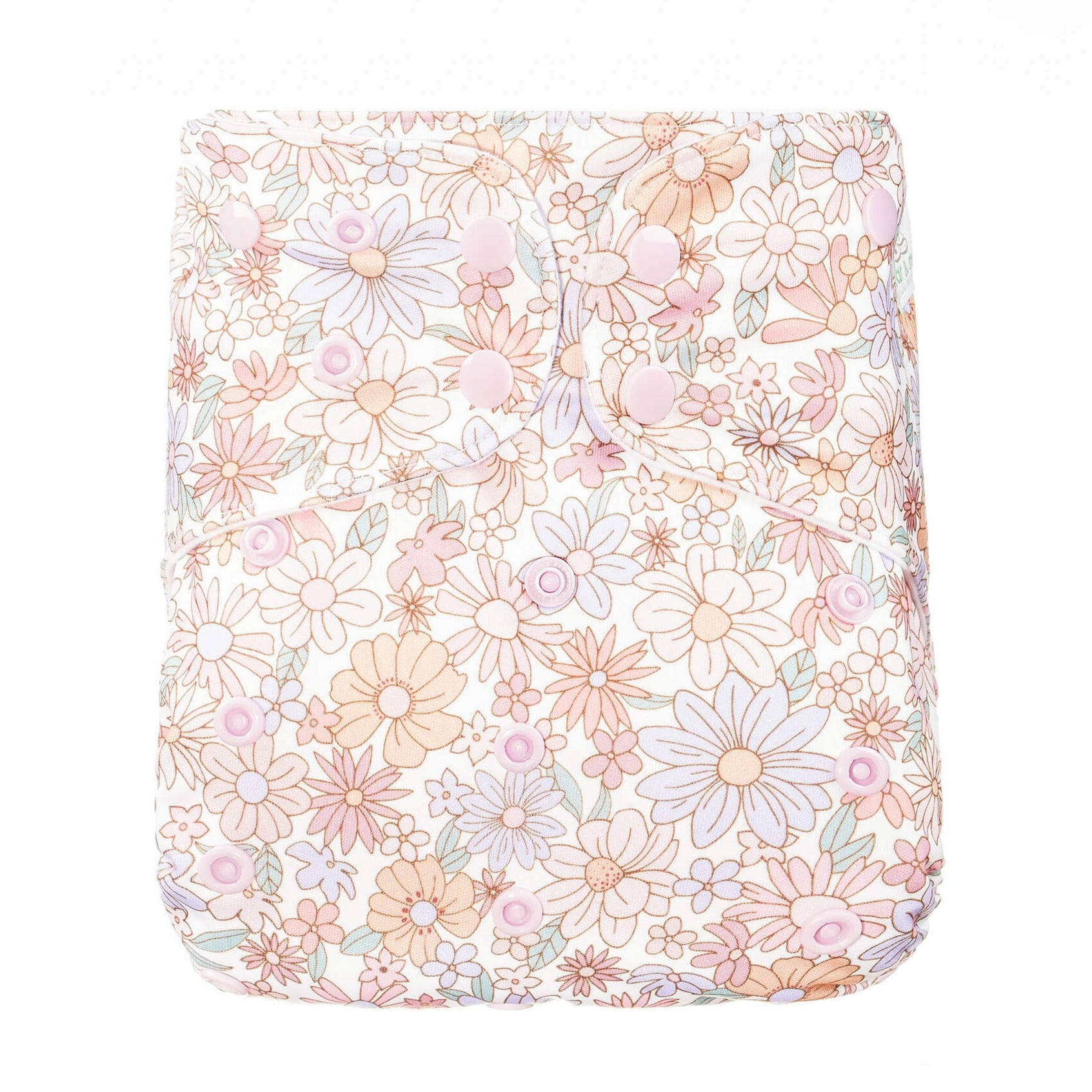 Bear & Moo Reusable Cloth Nappy in Floral Whimsy print