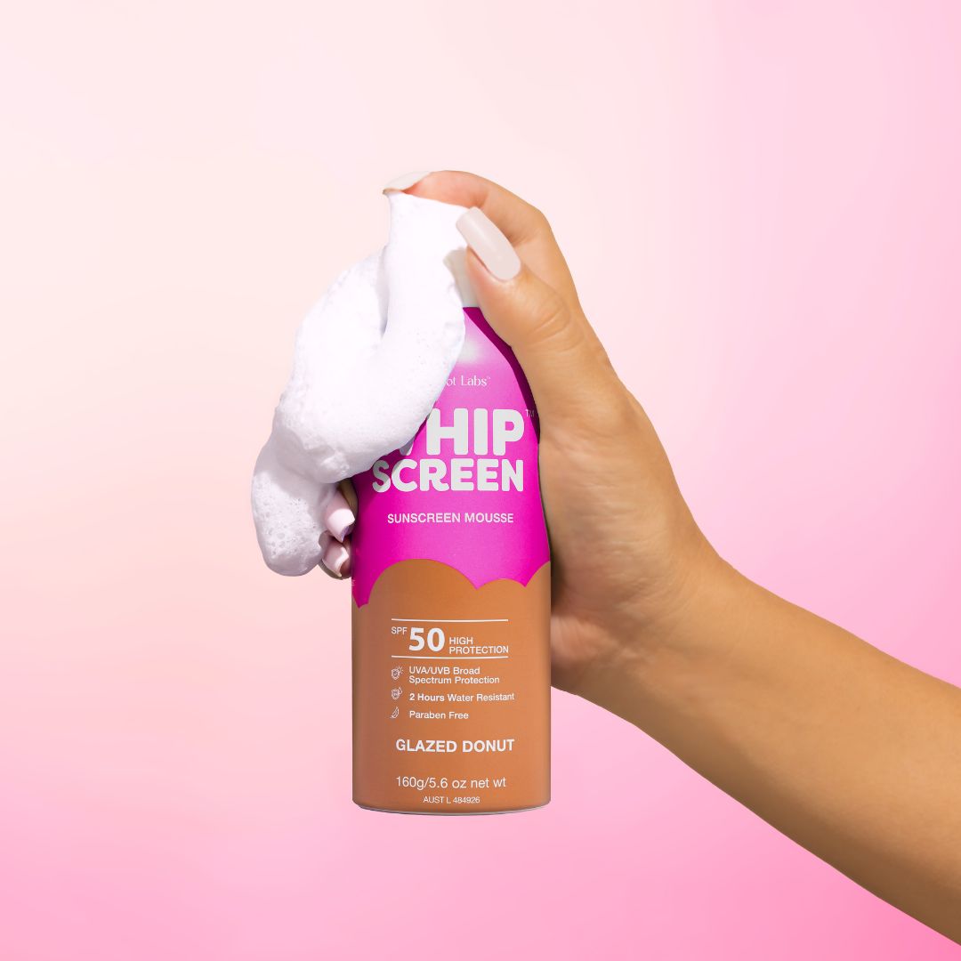 Barefoot Labs WhipScreen SPF50 | Glazed Donut Sunscreen Mousse available at Bear & Moo