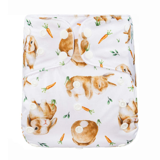 Bear & Moo Reusable Cloth Nappy in Hop print