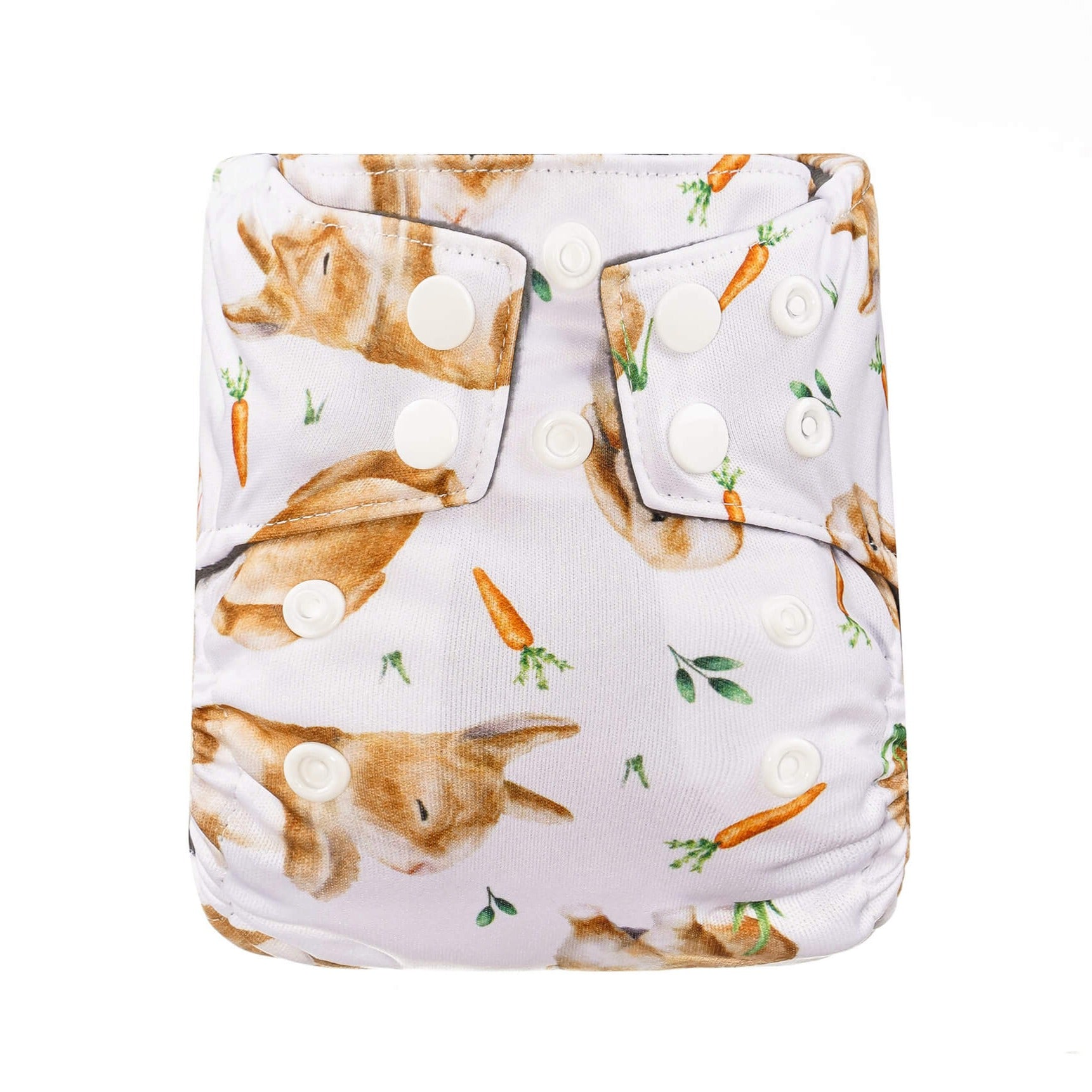 Bear & Moo Reusable Microfibre & Charcoal Bamboo Newborn Nappy in Hop print