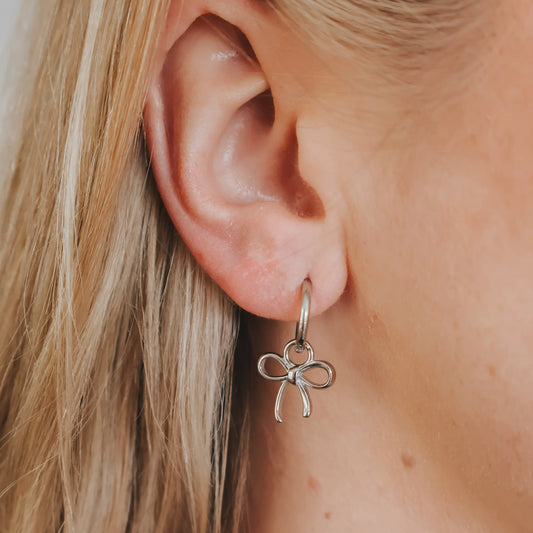 Katyb Jewellery Bow Hoop Earrings available at Bear & Moo