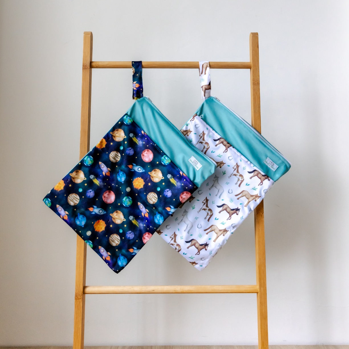 Bear & Moo Large Wet Bag | Space Rockets