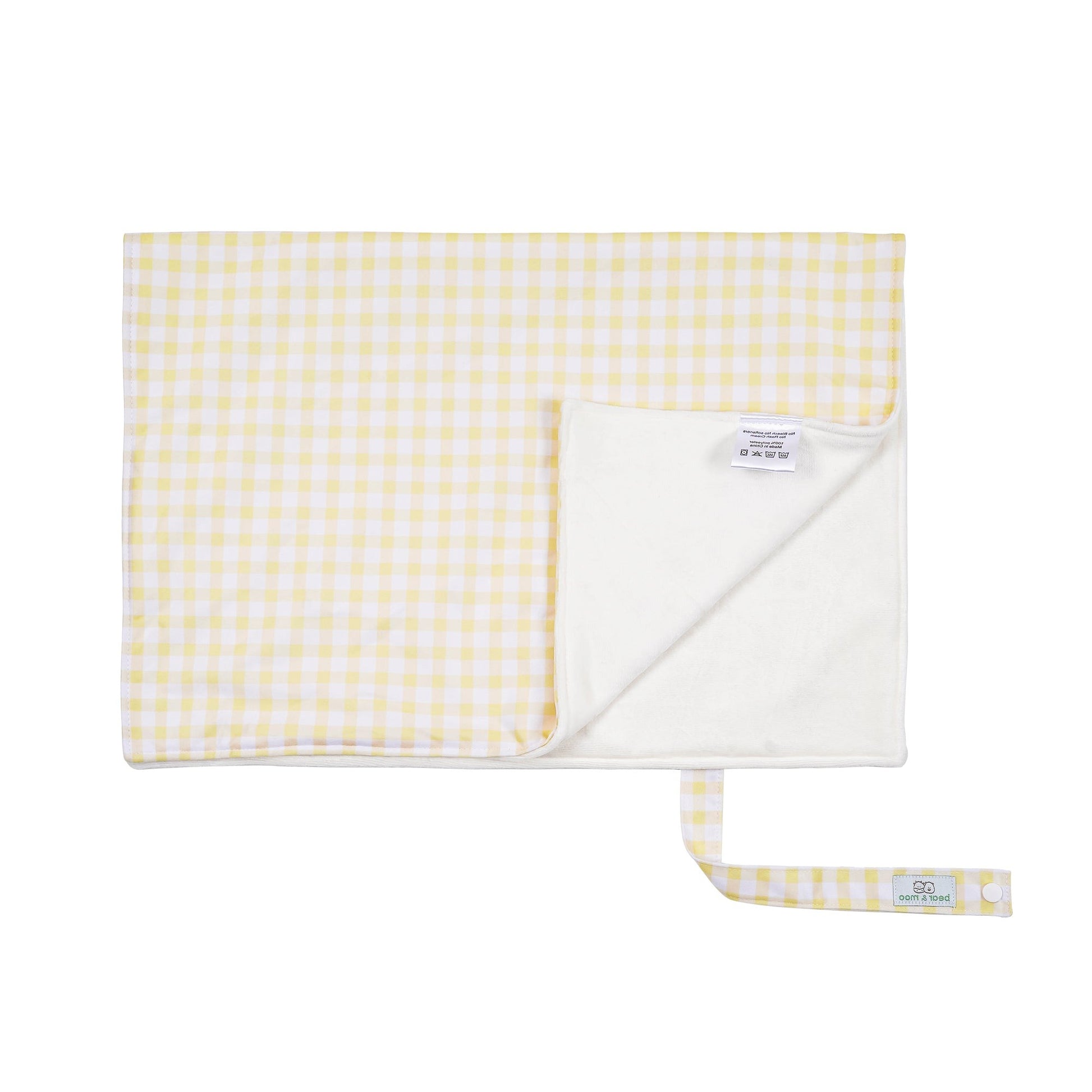 Bear & Moo Lemonade Gingham Reusable Change Mat