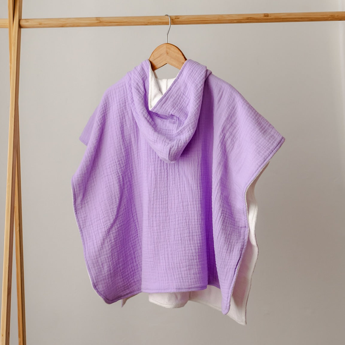 Hello Poppet Poncho | Organic Cotton Hooded Towel available at Bear & Moo