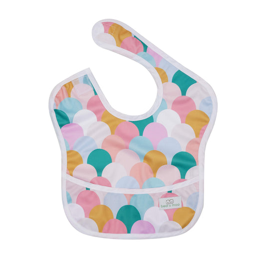 Bear & Moo Classic Bib | Mermaid Scales