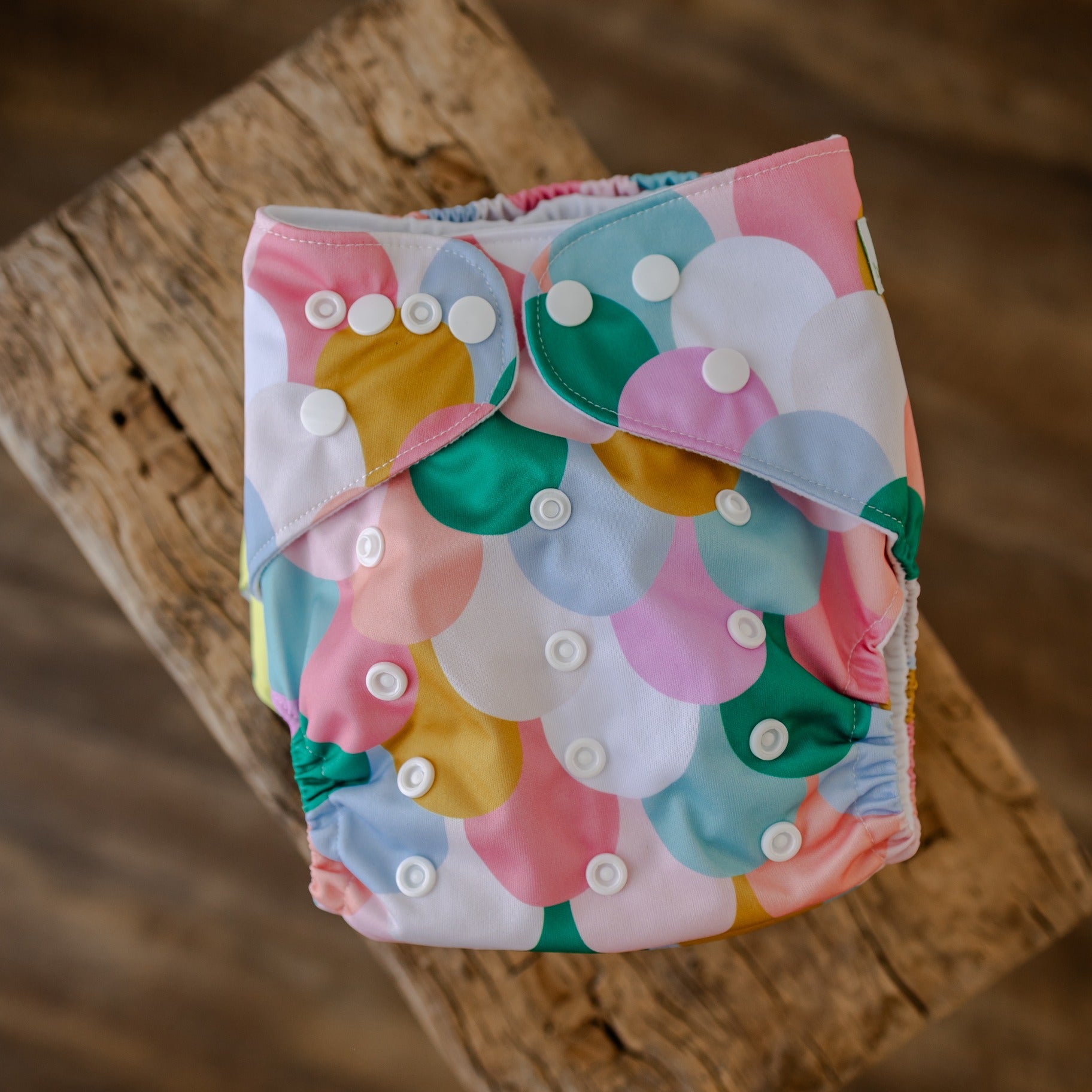 Bear & Moo One Size Fits Most Reusable Cloth Nappy in Mermaid Scales