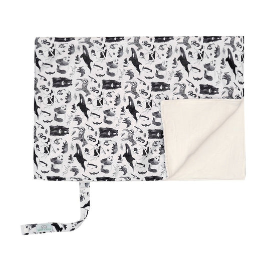 Bear & Moo Monochrome Animals Reusable Change Mat