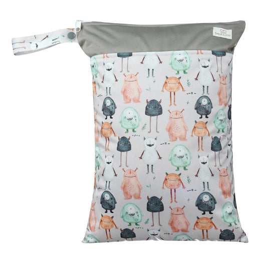 Bear & Moo Large Wet Bag | Monsters