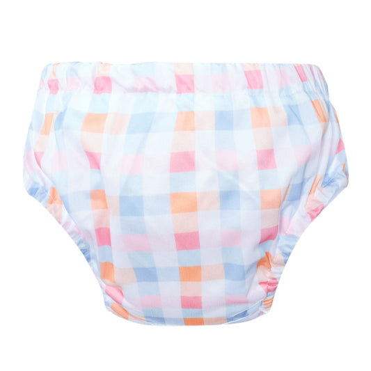 Bear & Moo Training Nappy | Pastel Plaid