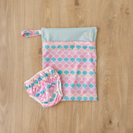 Pastel Scales Swim Nappy