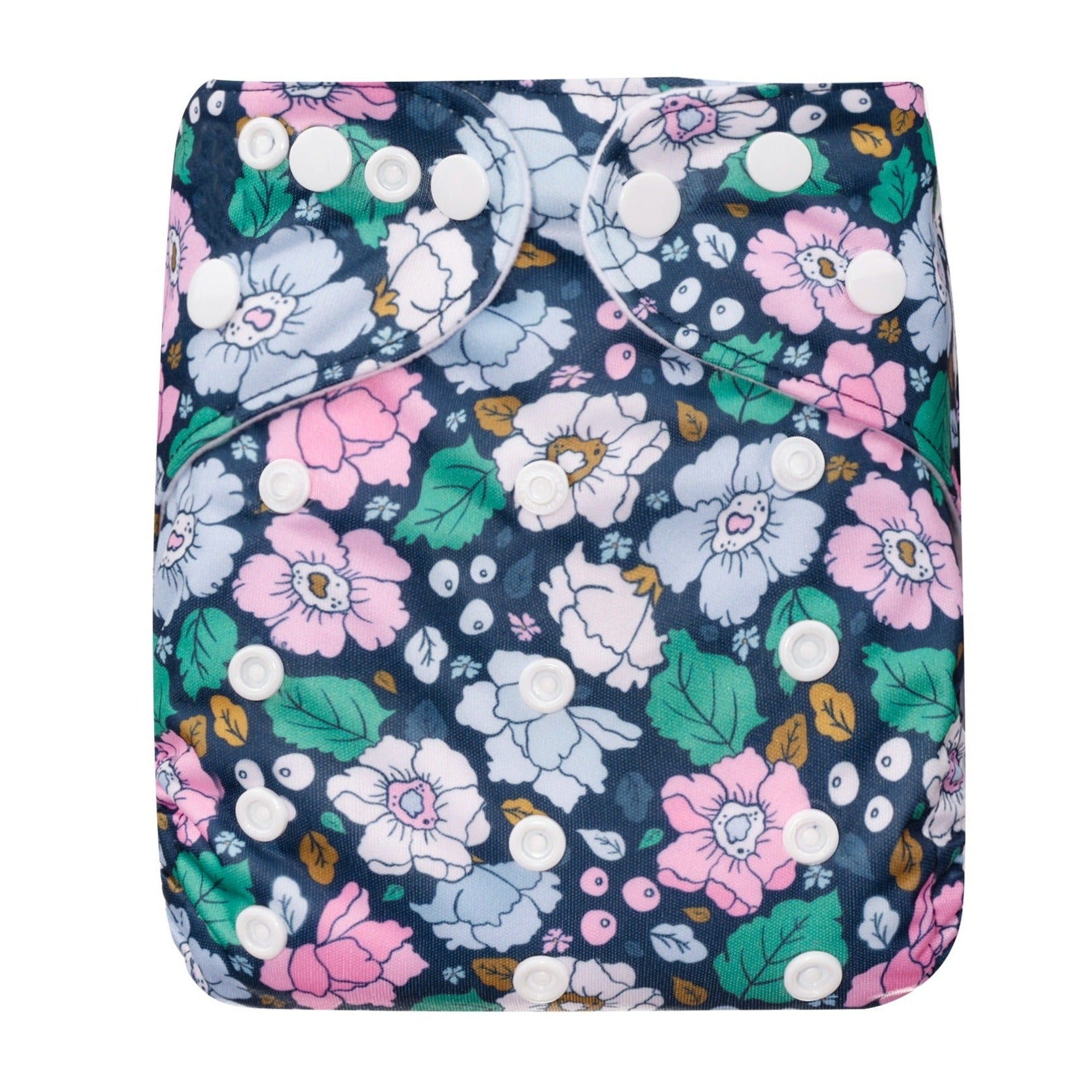 Bear & Moo Retro Vintage Blooms Cloth Nappy | One Size Fits Most