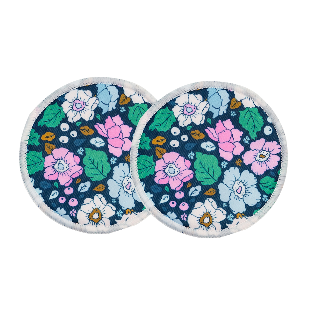 Bear & Moo Retro Vintage Blooms Reusable Breast Pads 