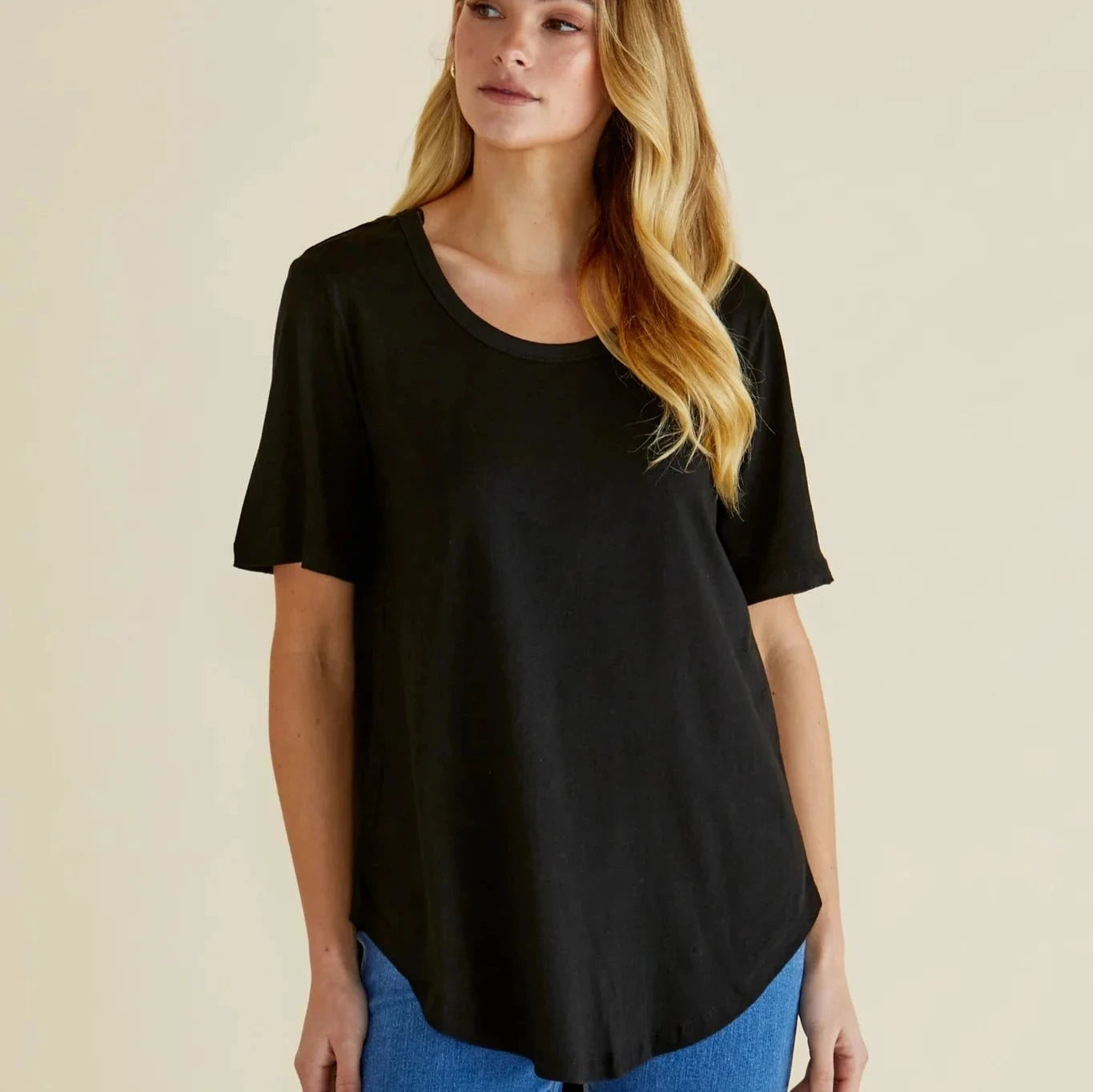 Betty Basics Ariana Tee | Black available at Bear & Moo