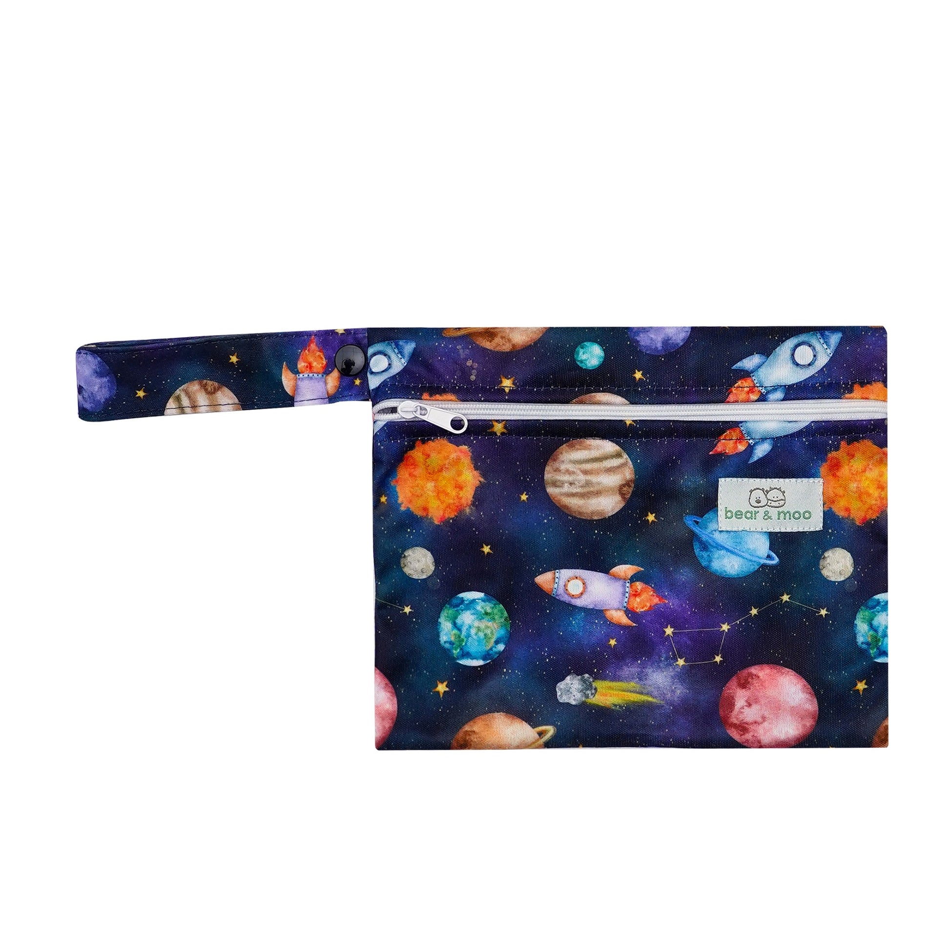 Bear & Moo Mini Wet Bag | Space Rockets