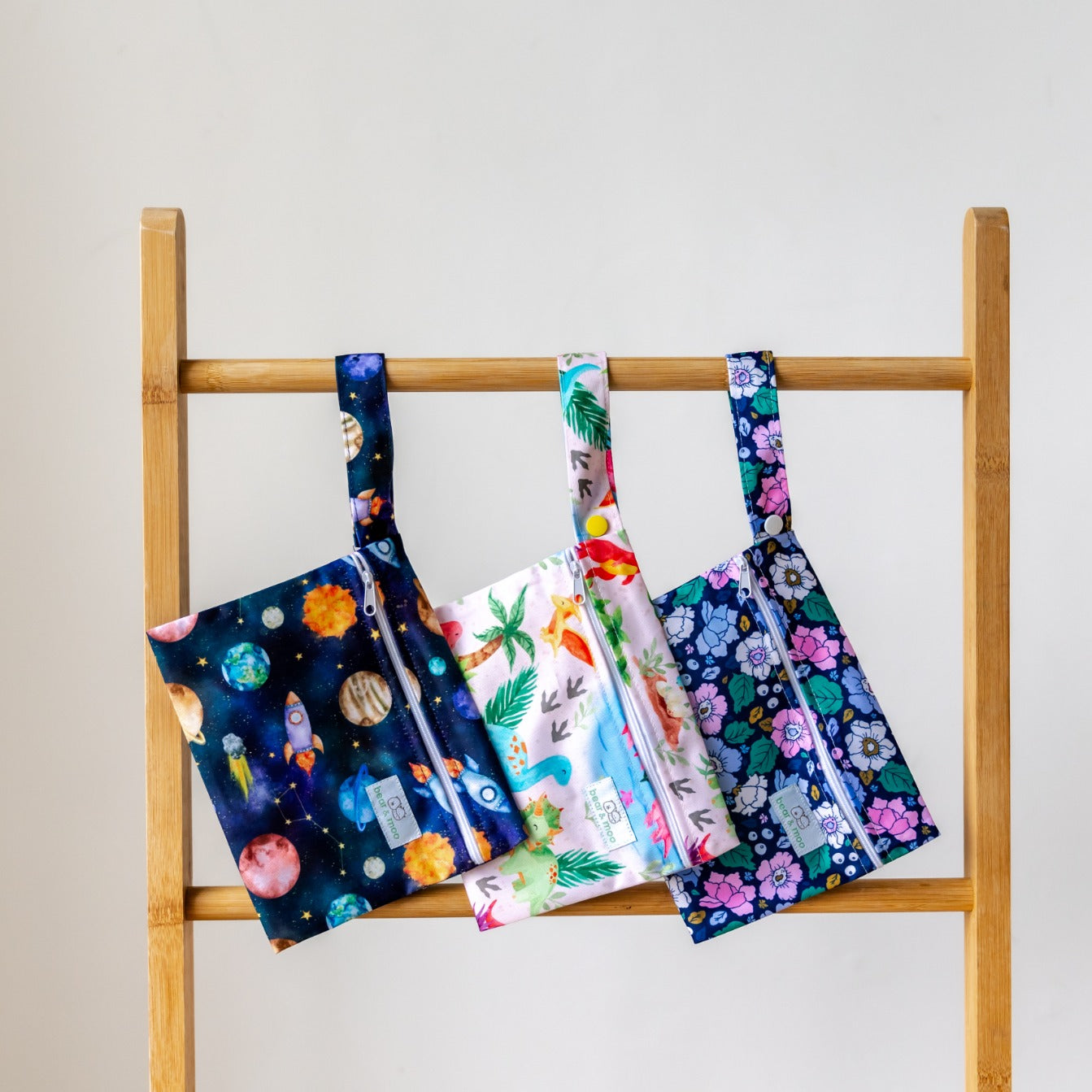 Bear & Moo Mini Wet Bag | Prehistoric