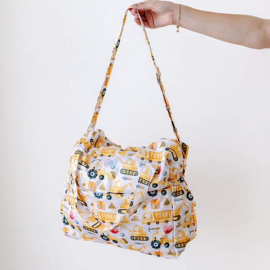 Bear & Moo Reusable Day Bags | Nappy Bags | Stop for Construction print